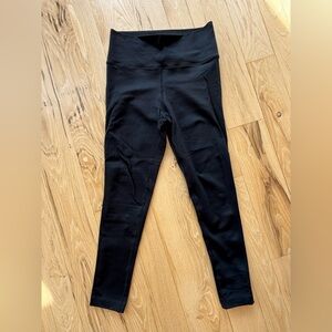 Athleta Ribbed Black Leggings, Size M